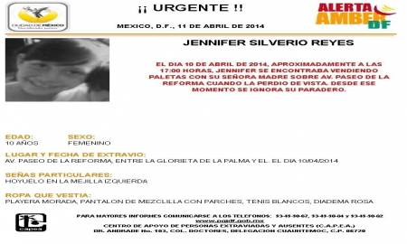 PGJDF MOVILIZA ALERTA AMBER PARA LOCALIZAR A MENOR